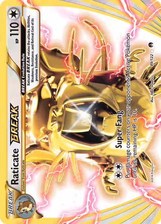 Raticate BREAK 89/122 Pokemon card