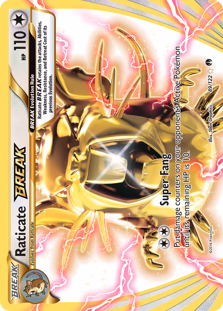 Raticate BREAK 89/122 Pokemon card