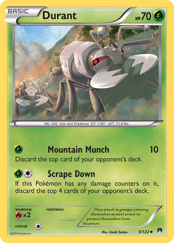 Durant 9/122 Pokemon card