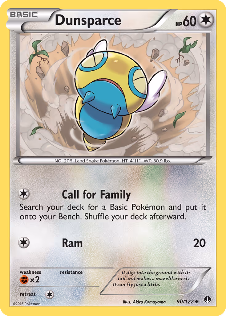 Dunsparce 90/122 Pokemon card