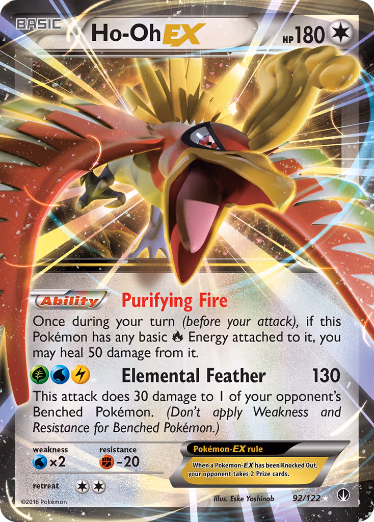 Ho-Oh EX 92/122 Pokemon card