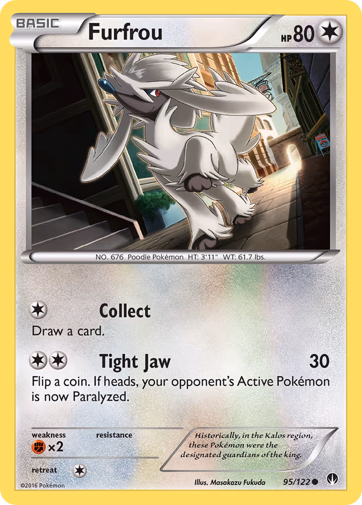 Furfrou 95/122 Pokemon card
