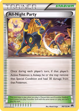All-Night Party 96/122 Pokemon card