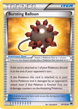 Bursting Balloon 97/122 Pokemon card