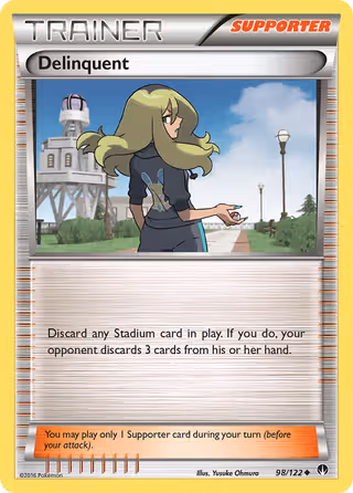 Delinquent 98/122 Pokemon card