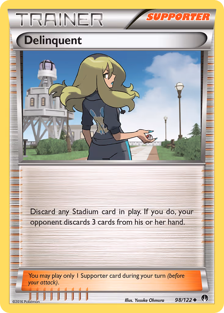 Delinquent 98/122 Pokemon card