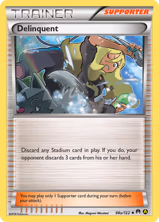 Delinquent 98a Pokemon card