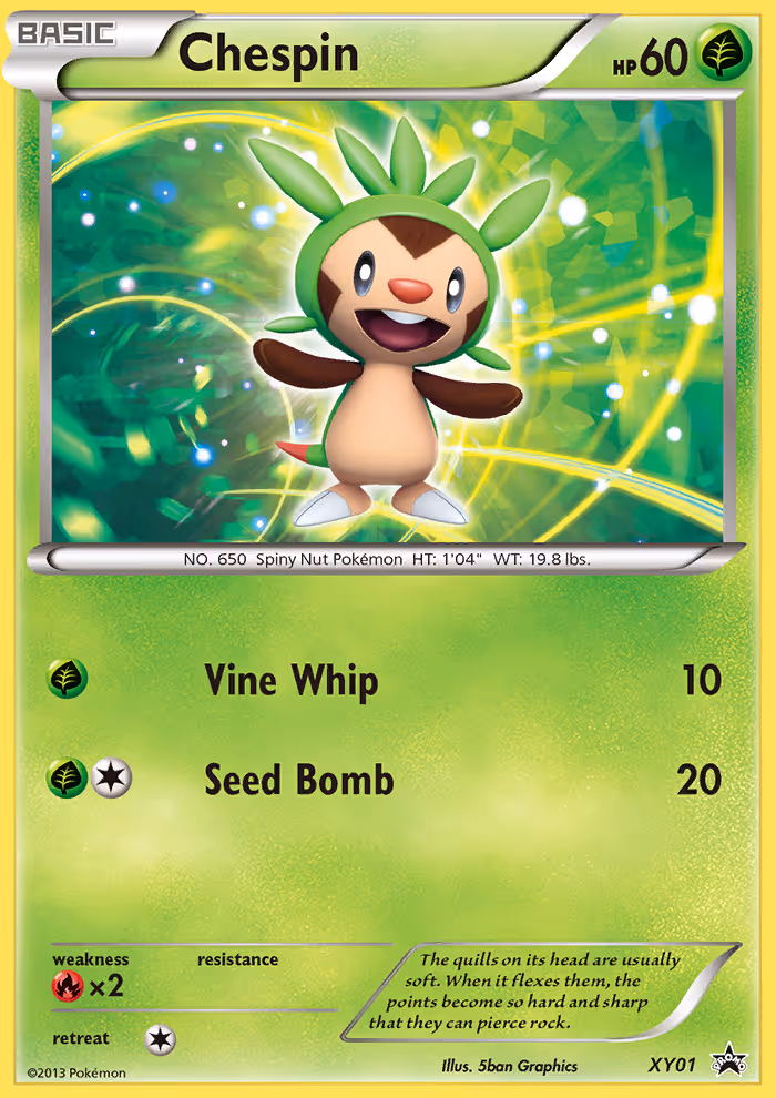 Chespin XY01 Pokemon card