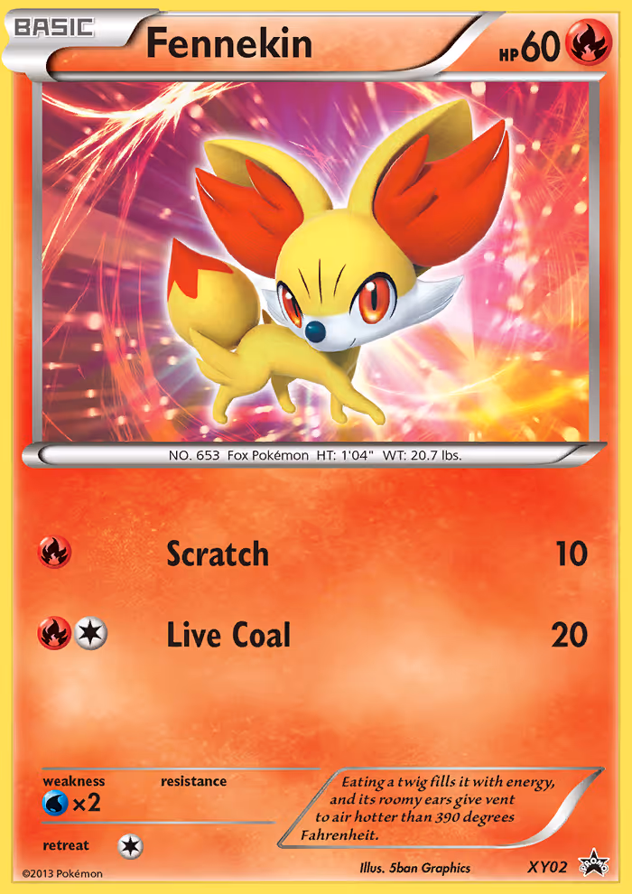 Fennekin XY02 Pokemon card