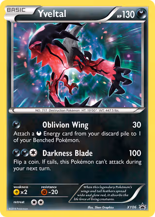 Yveltal XY06 Pokemon card