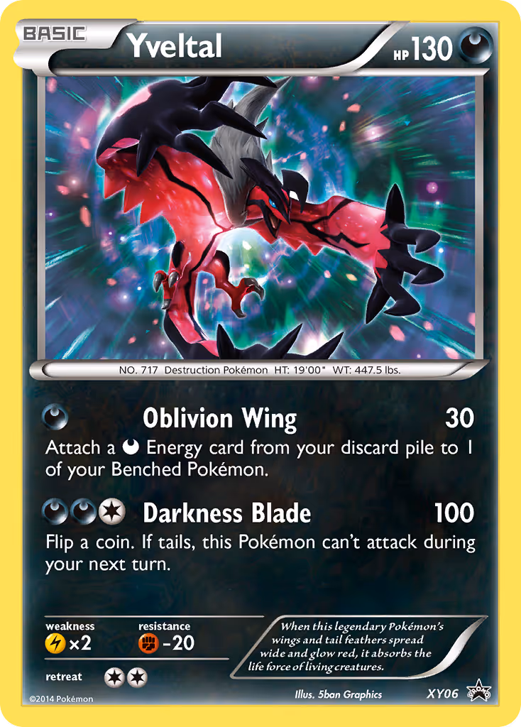 Yveltal XY06 Pokemon card