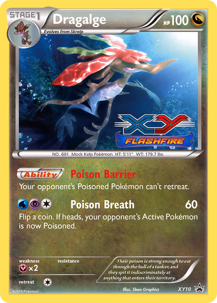 Dragalge XY10 Pokemon card