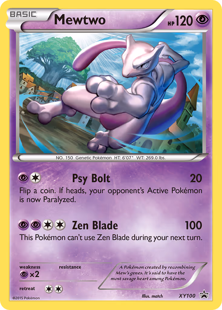 Mewtwo XY100 Pokemon card