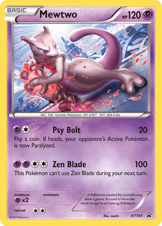 Mewtwo XY101 Pokemon card