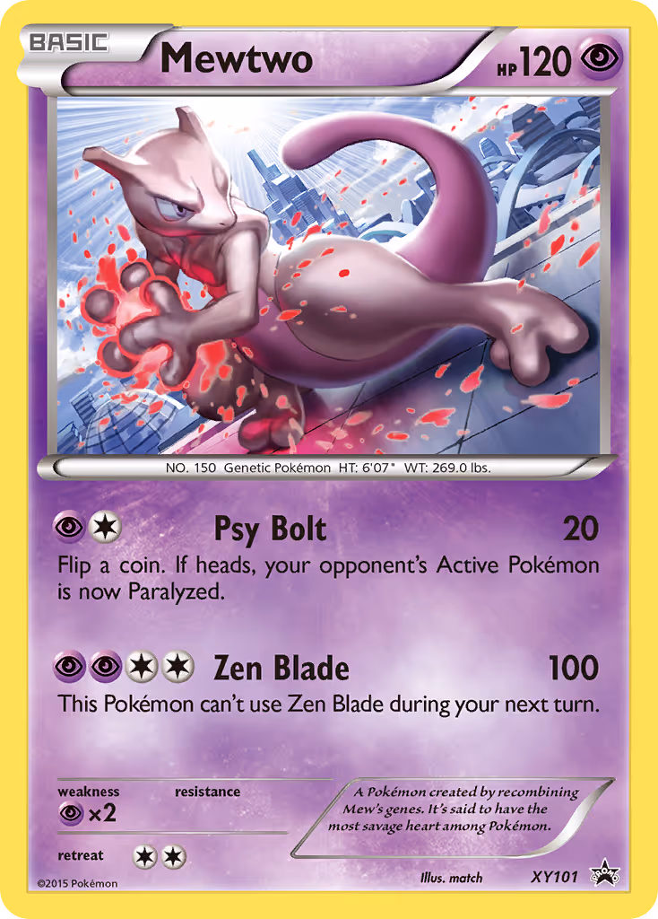 Mewtwo XY101 Pokemon card