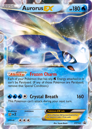 Aurorus EX XY102 Pokemon card
