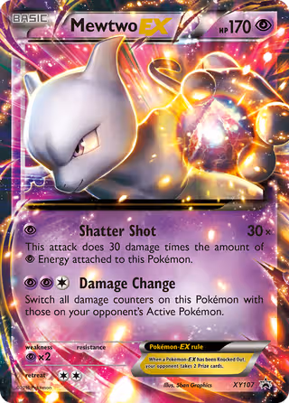 Mewtwo EX XY107 Pokemon card