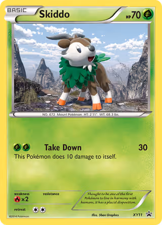 Skiddo XY11 Pokemon card