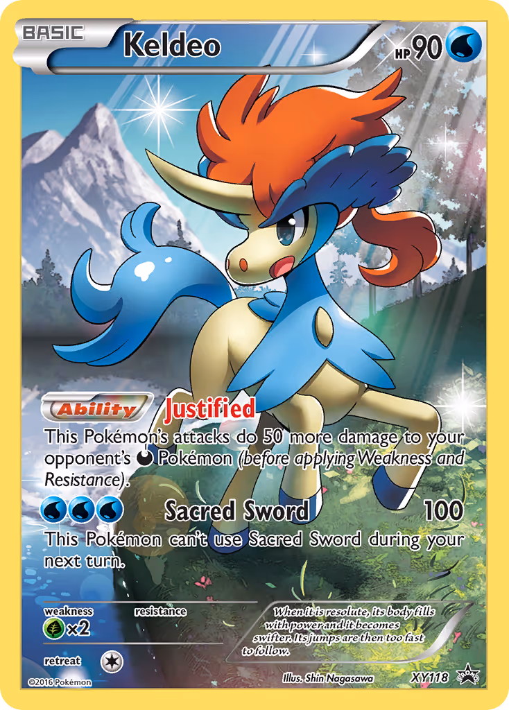 Keldeo XY118 Pokemon card