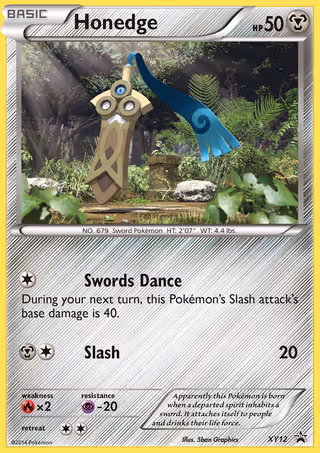 Honedge XY12 Pokemon card