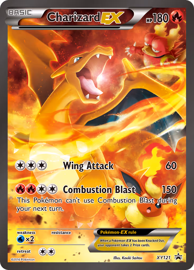 Charizard EX XY121 Pokemon card