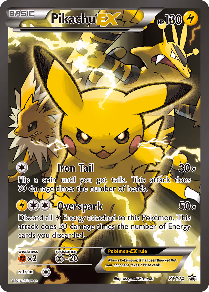 Pikachu EX XY124 Pokemon card