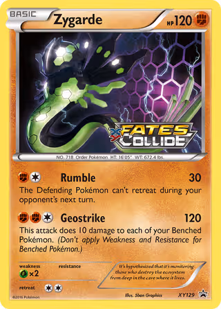 Zygarde XY129 Pokemon card