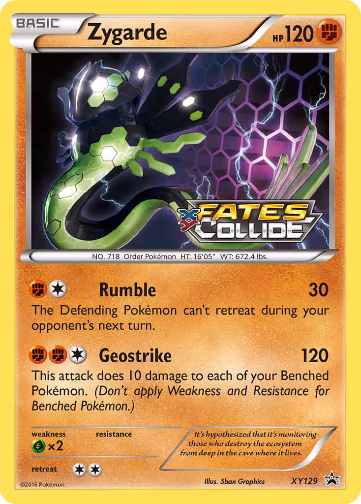 Zygarde XY129 Pokemon card