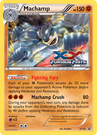 Machamp XY13 Pokemon card