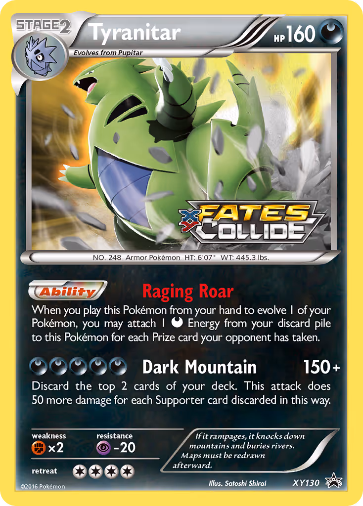 Tyranitar XY130 Pokemon card
