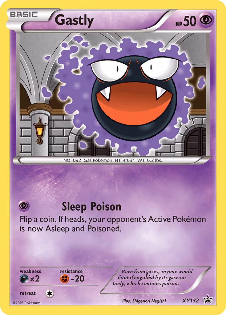Gastly XY132 Pokemon card