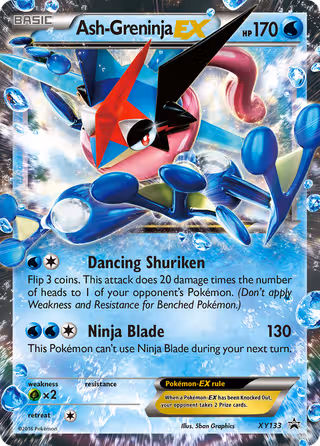 Ash Greninja EX XY133 Pokemon card