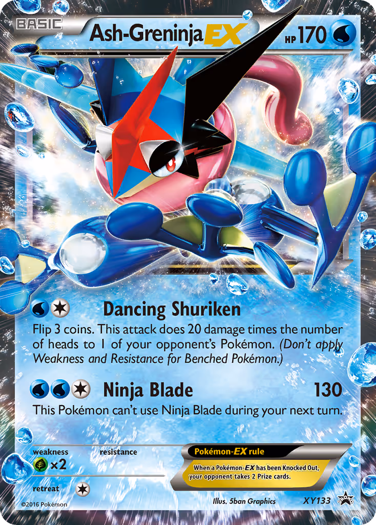 Ash Greninja EX XY133 Pokemon card