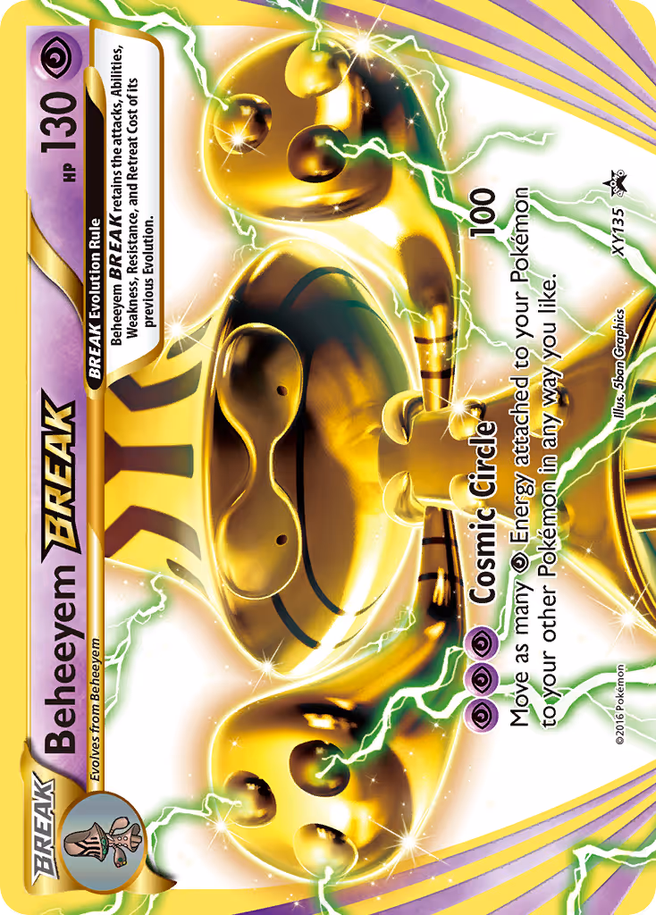 Beheeyem BREAK XY135 Pokemon card