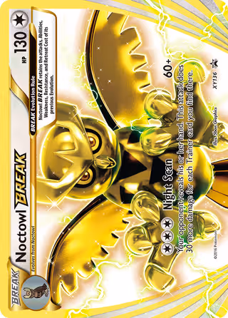 Noctowl BREAK XY136 Pokemon card