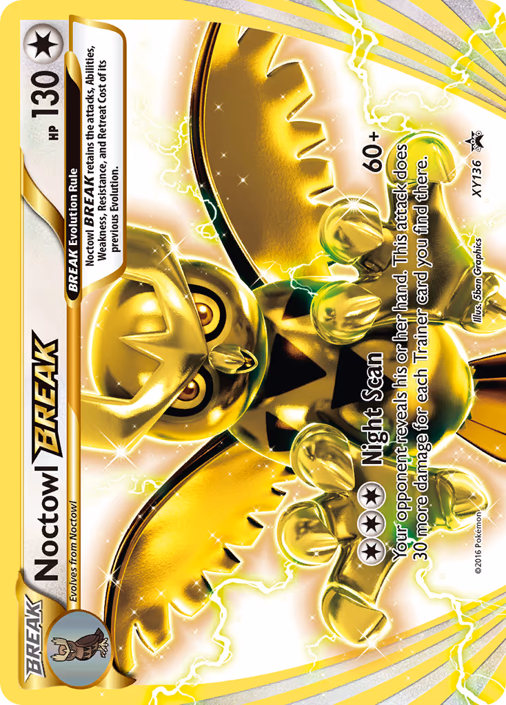 Noctowl BREAK XY136 Pokemon card