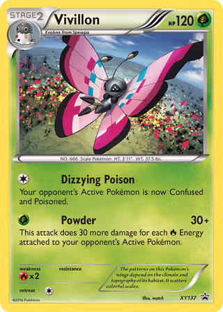 Vivillon XY137 Pokemon card