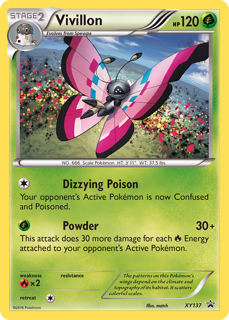 Vivillon XY137 Pokemon card