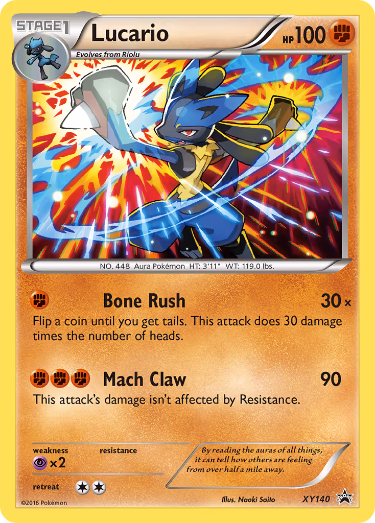 Lucario XY140 Pokemon card