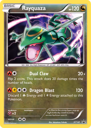 Rayquaza XY141 Pokemon card