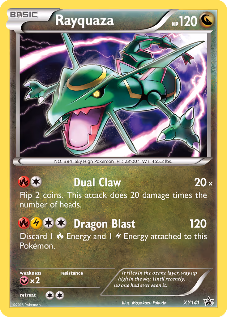 Rayquaza XY141 Pokemon card