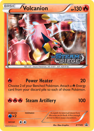 Volcanion XY145 Pokemon card