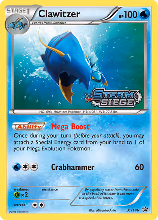 Clawitzer XY146 Pokemon card