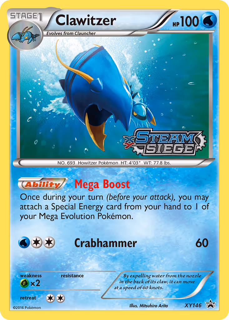 Clawitzer XY146 Pokemon card