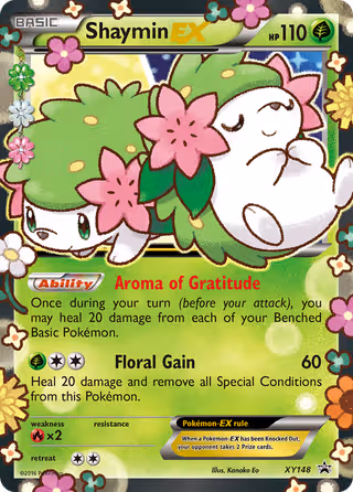 Shaymin EX XY148 Pokemon card
