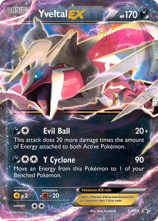 Yveltal EX XY150 Pokemon card