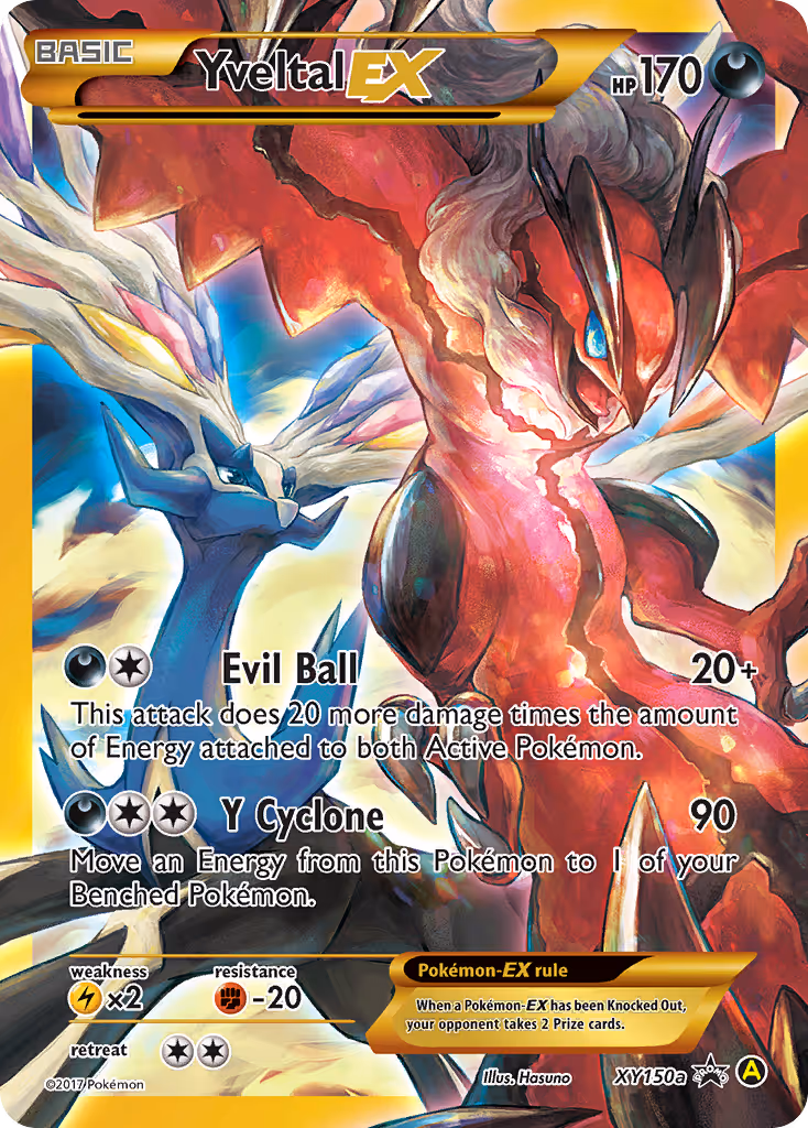 Yveltal-EX XY150a Pokemon card