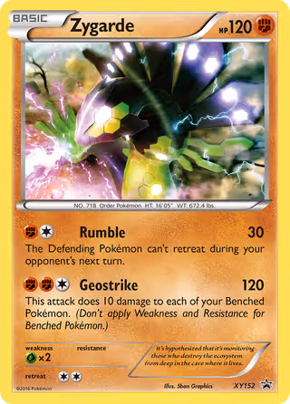 Zygarde XY152 Pokemon card