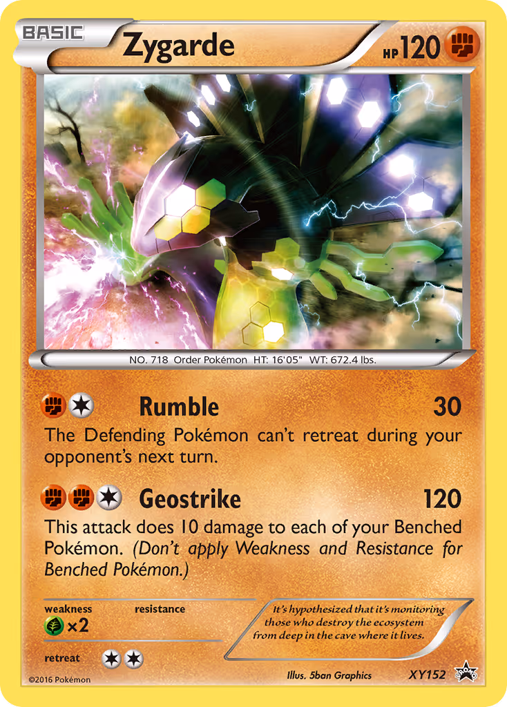 Zygarde XY152 Pokemon card