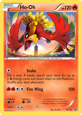 Ho Oh XY153 Pokemon card